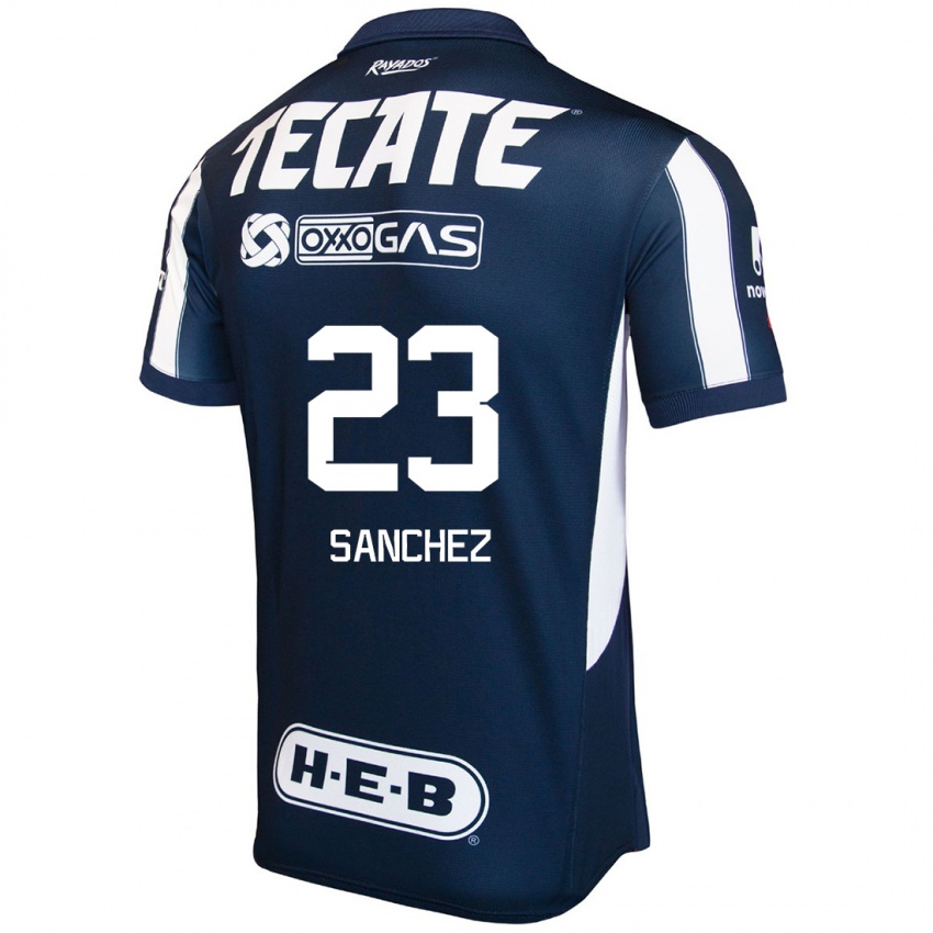 Homem Camisola Gustavo Sanchez #23 Azul Vermelho Branco Principal 2024/25 Camisa Brasil