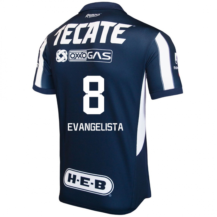 Homem Camisola Diana Evangelista #8 Azul Vermelho Branco Principal 2024/25 Camisa Brasil