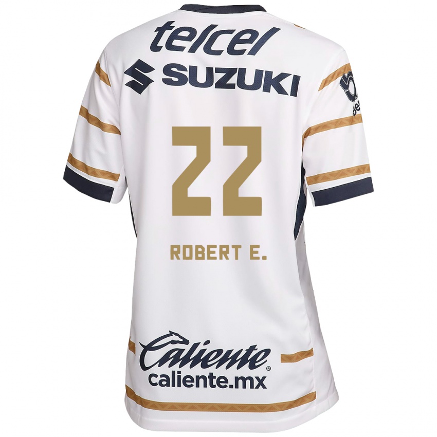 Homem Camisola Robert Ergas #22 Obsidiana Branca Principal 2024/25 Camisa Brasil