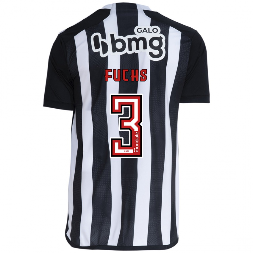 Homem Camisola Bruno Fuchs #3 Branco Preto Principal 2024/25 Camisa Brasil