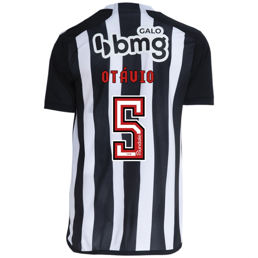 Homem Camisola Otávio #5 Branco Preto Principal 2024/25 Camisa Brasil