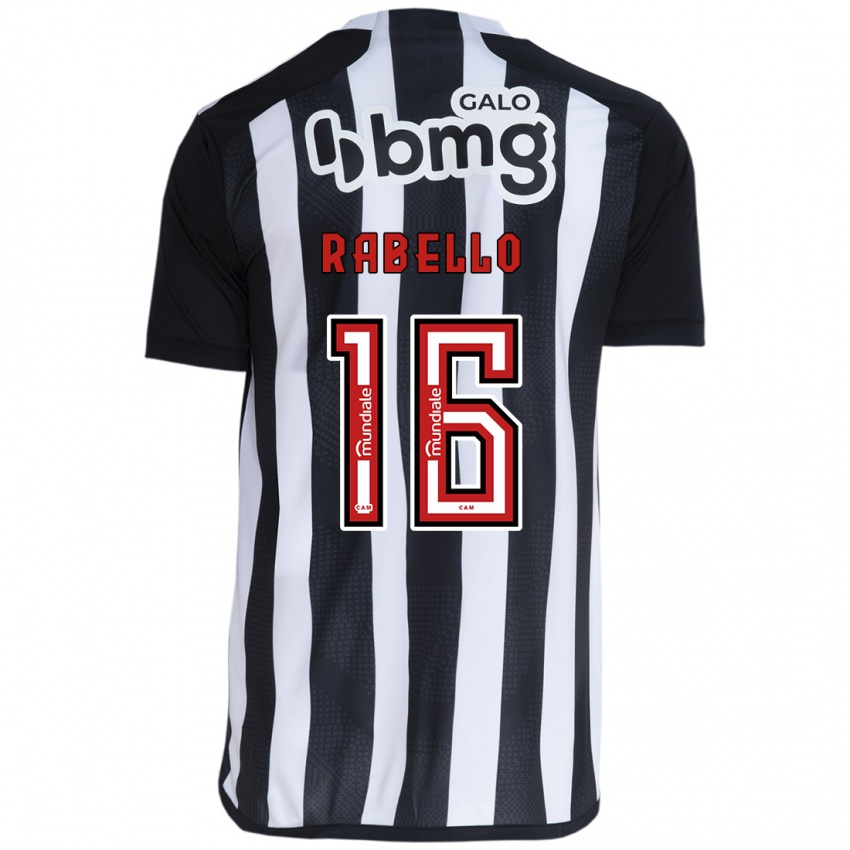 Homem Camisola Igor Rabello #16 Branco Preto Principal 2024/25 Camisa Brasil