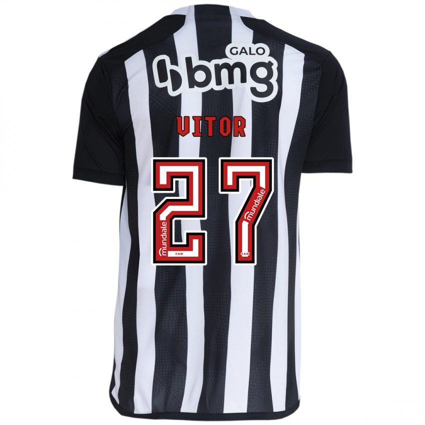 Homem Camisola Paulo Vitor #27 Branco Preto Principal 2024/25 Camisa Brasil