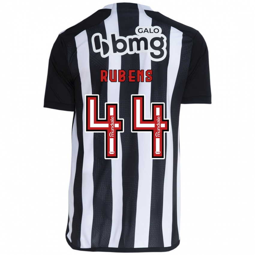 Homem Camisola Rubens #44 Branco Preto Principal 2024/25 Camisa Brasil