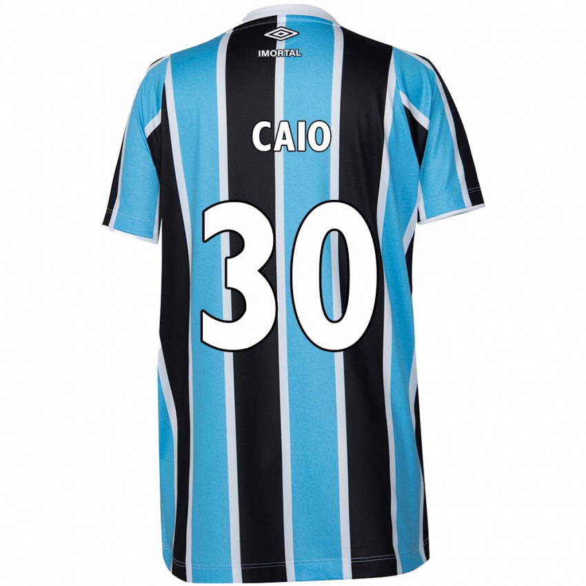 Homem Camisola Rodrigo Caio #30 Azul Preto Branco Principal 2024/25 Camisa Brasil