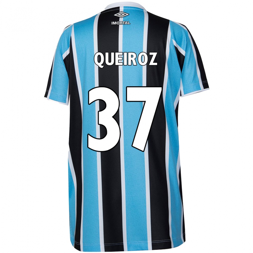 Homem Camisola Du Queiroz #37 Azul Preto Branco Principal 2024/25 Camisa Brasil