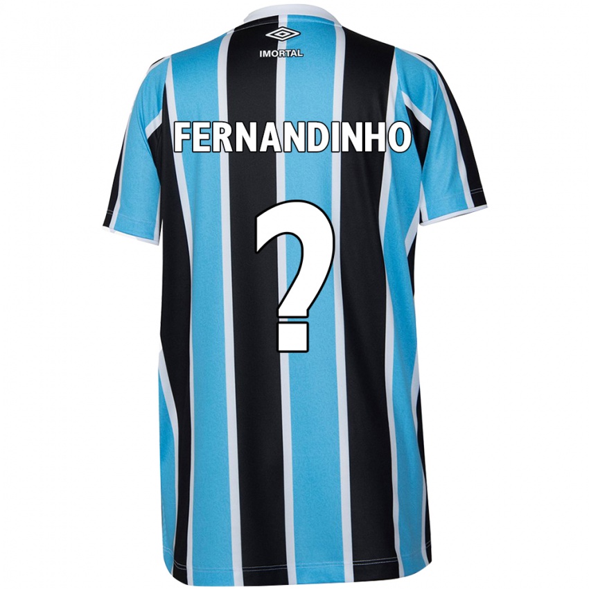 Homem Camisola Fernandinho #0 Azul Preto Branco Principal 2024/25 Camisa Brasil