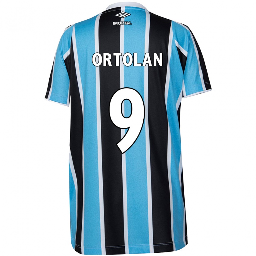 Homem Camisola Dani Ortolan #9 Azul Preto Branco Principal 2024/25 Camisa Brasil