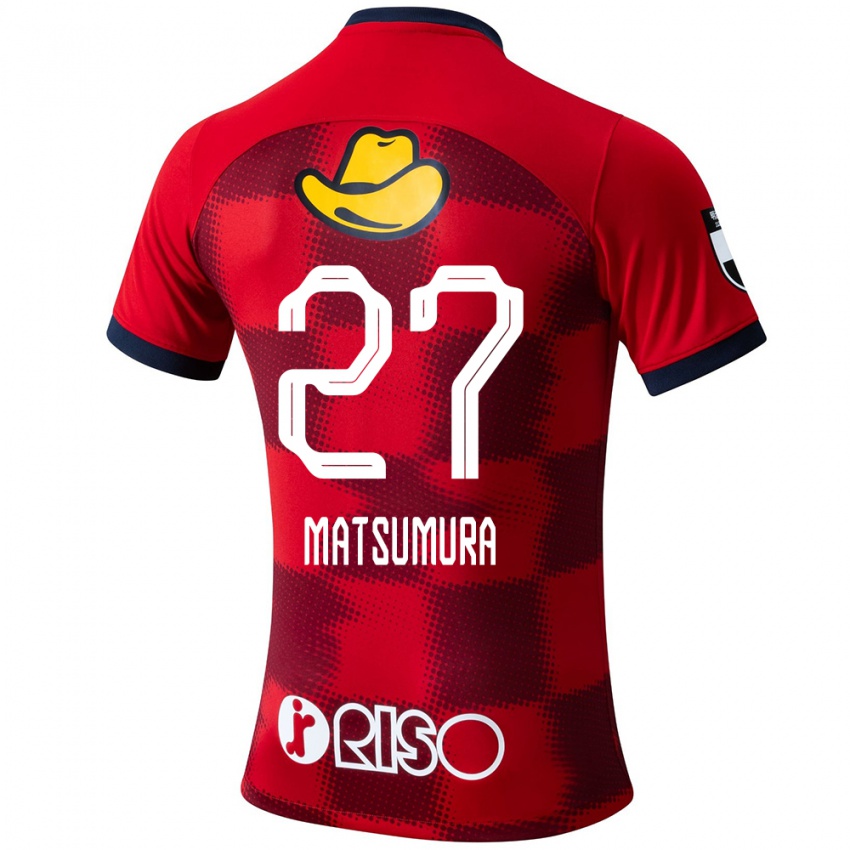 Homem Camisola Yuta Matsumura #27 Vermelho Azul Branco Principal 2024/25 Camisa Brasil