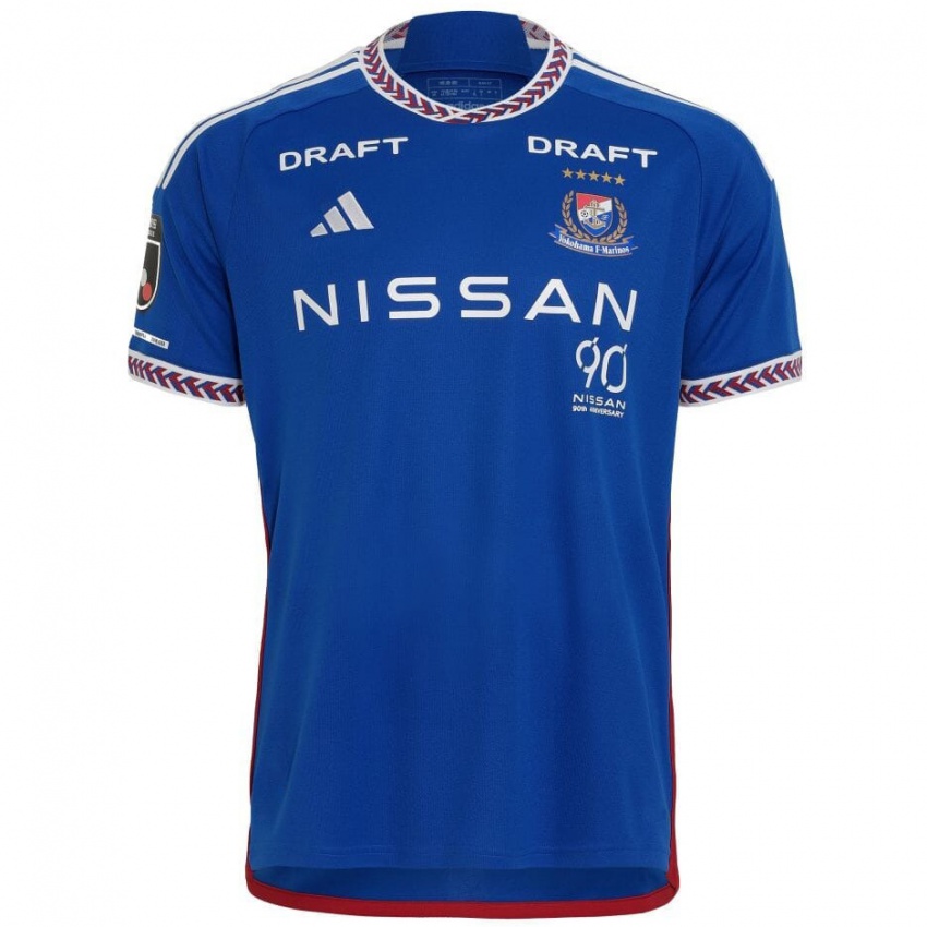 Homem Camisola Hiei Tanaka #40 Azul Branco Vermelho Principal 2024/25 Camisa Brasil