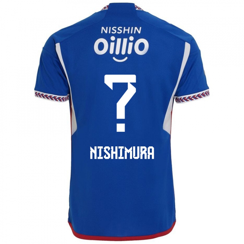 Homem Camisola Takuma Nishimura #0 Azul Branco Vermelho Principal 2024/25 Camisa Brasil