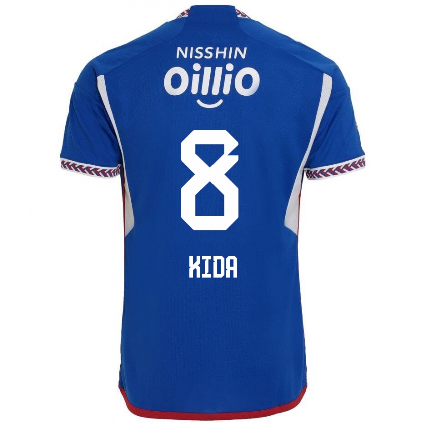 Homem Camisola Takuya Kida #8 Azul Branco Vermelho Principal 2024/25 Camisa Brasil