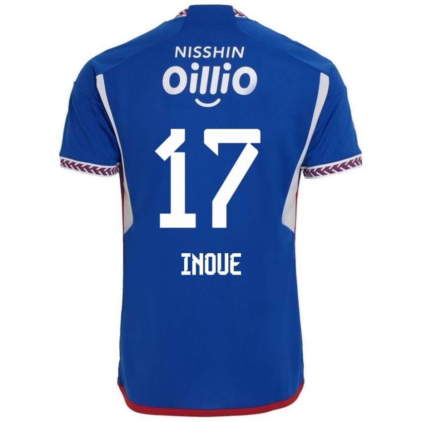 Homem Camisola Kenta Inoue #17 Azul Branco Vermelho Principal 2024/25 Camisa Brasil