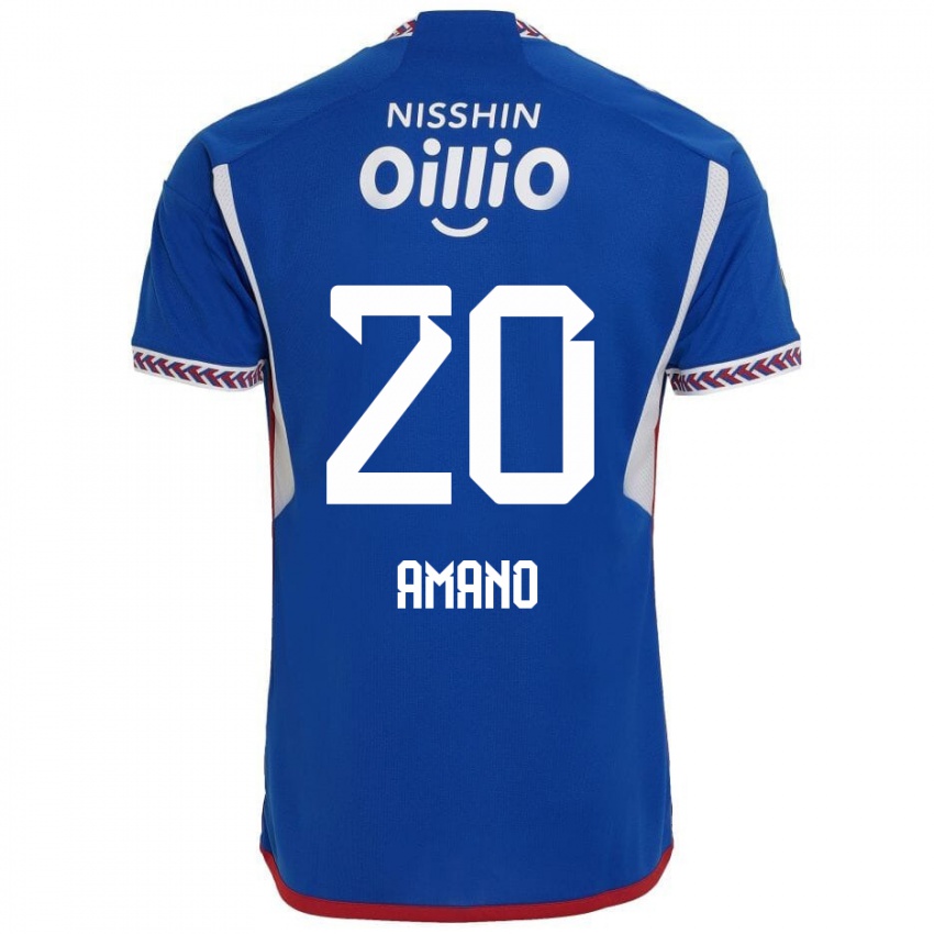 Homem Camisola Jun Amano #20 Azul Branco Vermelho Principal 2024/25 Camisa Brasil