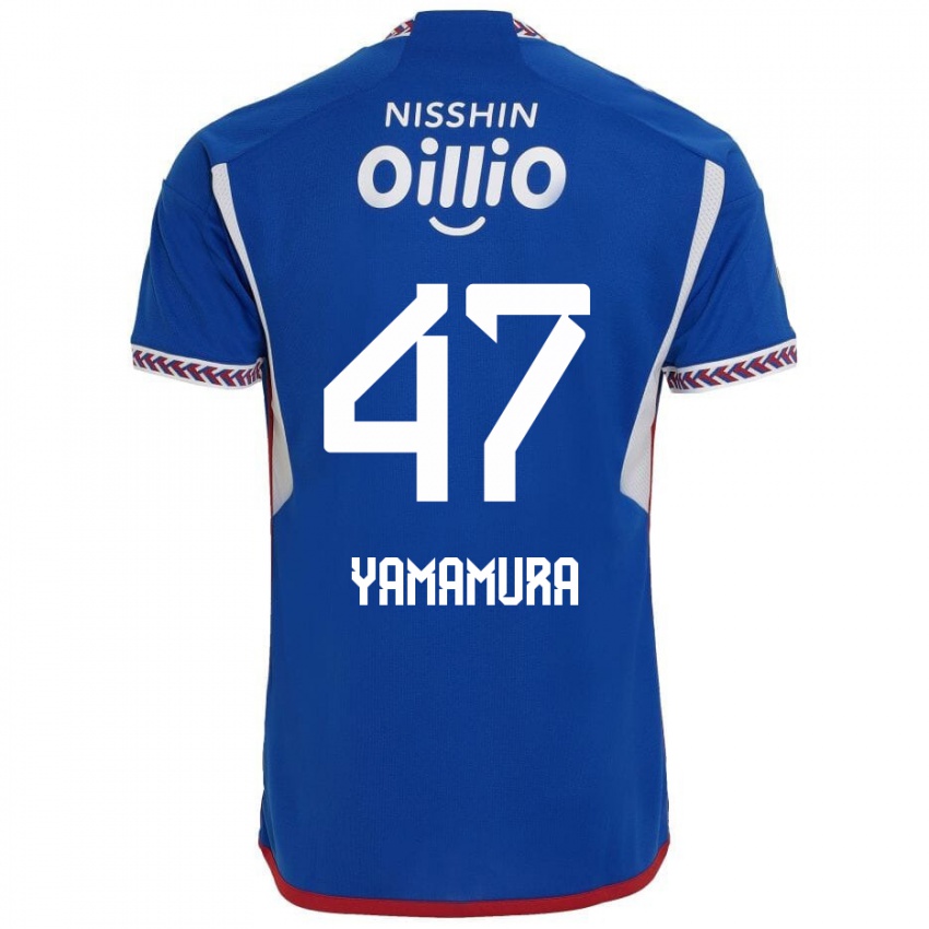 Homem Camisola Kazuya Yamamura #47 Azul Branco Vermelho Principal 2024/25 Camisa Brasil