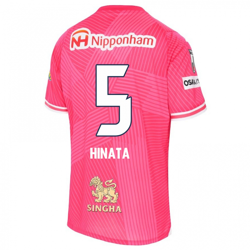 Homem Camisola Hinata Kida #5 Rosa Branco Principal 2024/25 Camisa Brasil