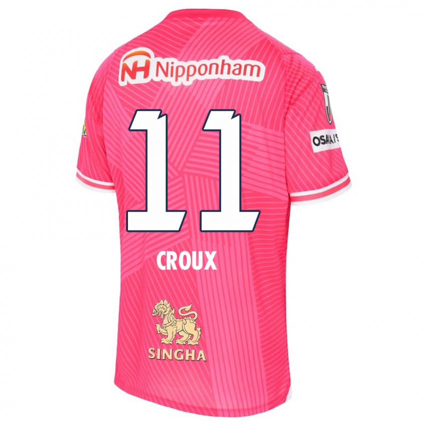 Homem Camisola Jordy Croux #11 Rosa Branco Principal 2024/25 Camisa Brasil