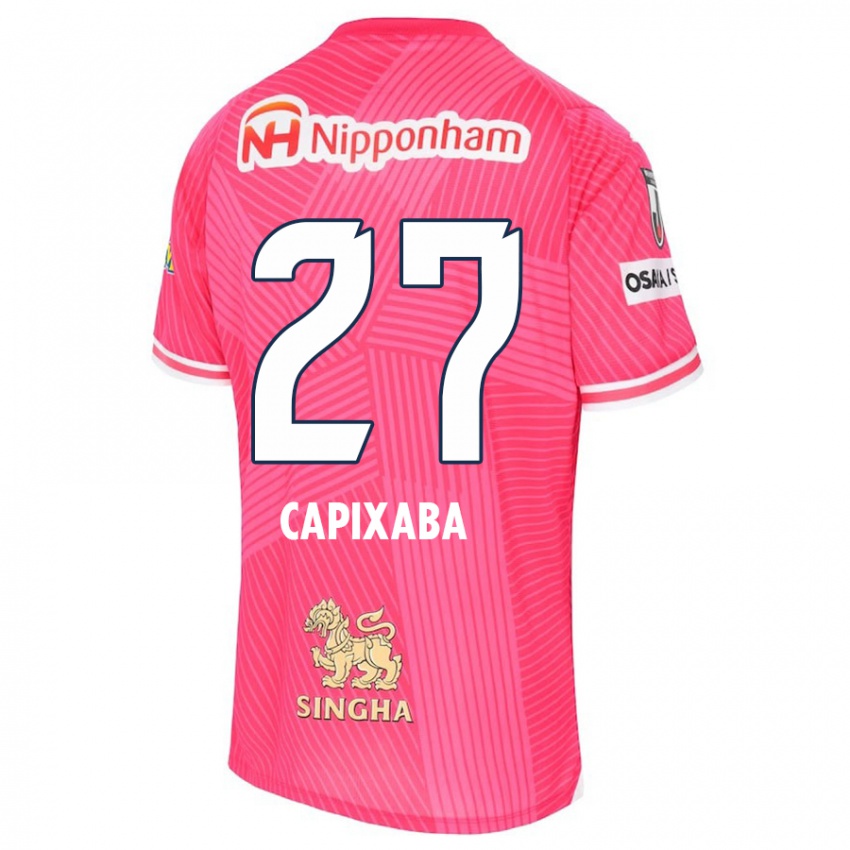 Homem Camisola Capixaba #27 Rosa Branco Principal 2024/25 Camisa Brasil