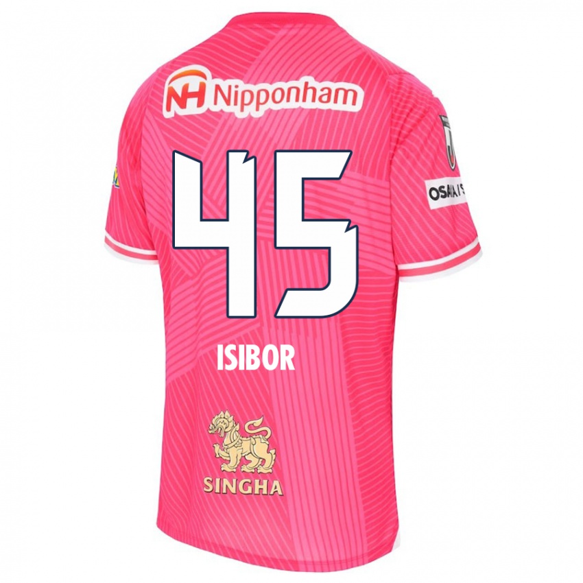 Homem Camisola Ken Isibor #45 Rosa Branco Principal 2024/25 Camisa Brasil