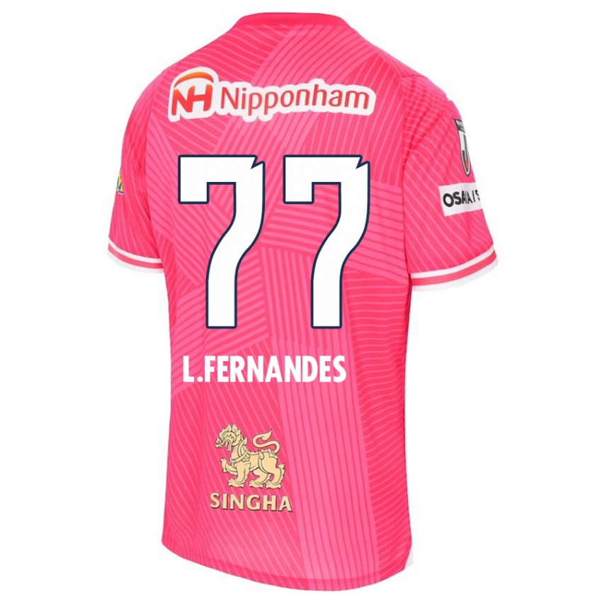 Homem Camisola Lucas Fernandes #77 Rosa Branco Principal 2024/25 Camisa Brasil