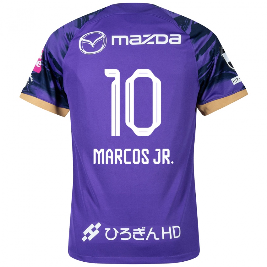 Homem Camisola Marcos Junior #10 Roxo Branco Principal 2024/25 Camisa Brasil