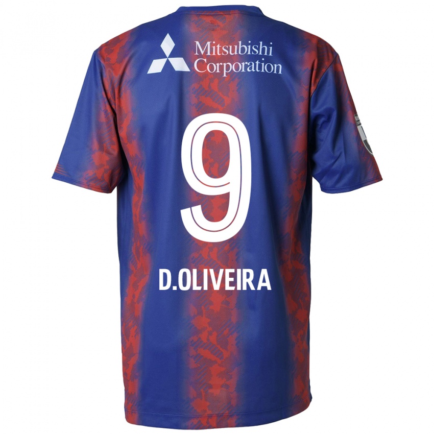 Homem Camisola Diego Oliveira #9 Azul Vermelho Principal 2024/25 Camisa Brasil