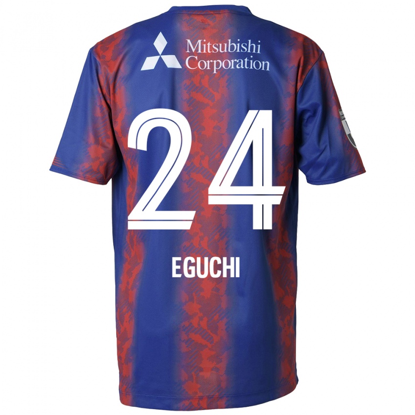 Homem Camisola Kaito Eguchi #24 Azul Vermelho Principal 2024/25 Camisa Brasil