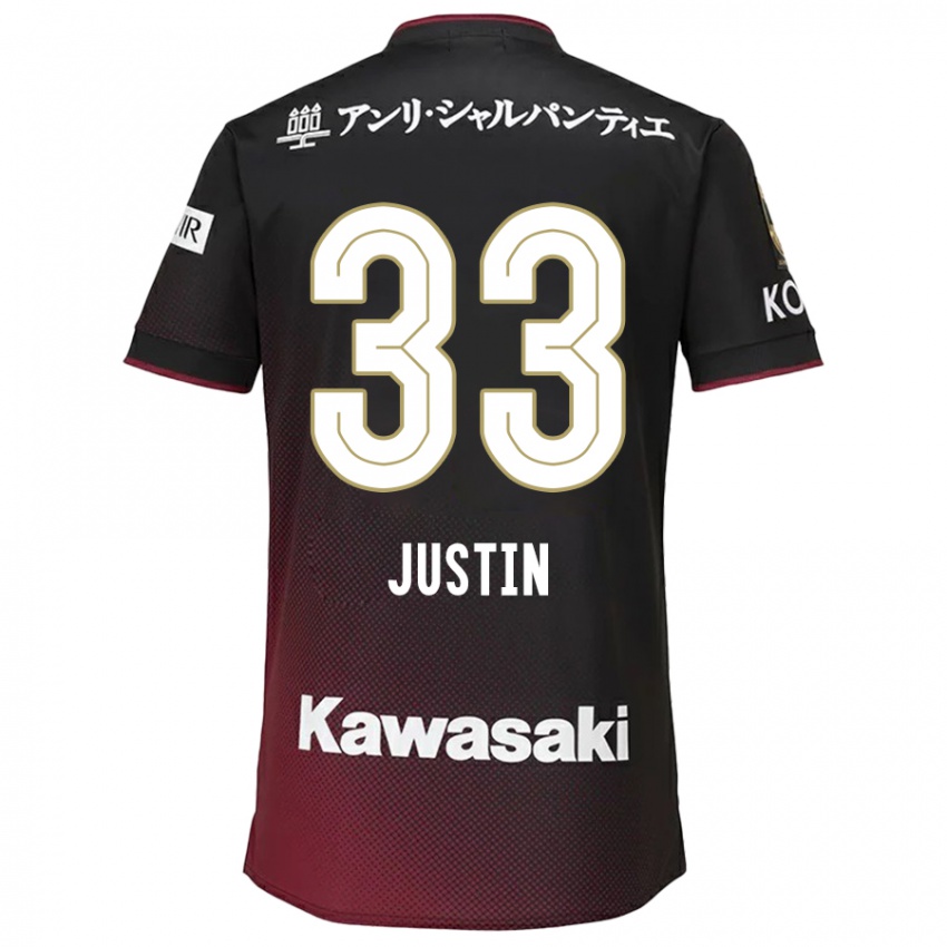 Homem Camisola Justin Homma #33 Preto Vermelho Principal 2024/25 Camisa Brasil