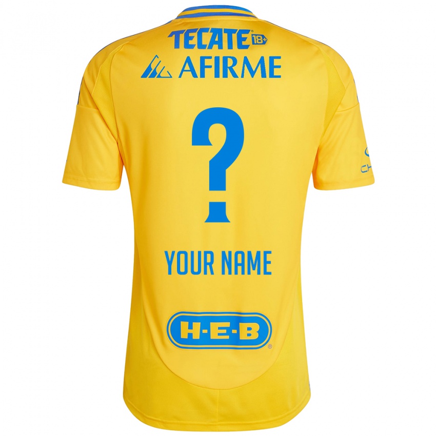 Homem Camisola Seu Nome #0 Ouro Amarelo Principal 2024/25 Camisa Brasil