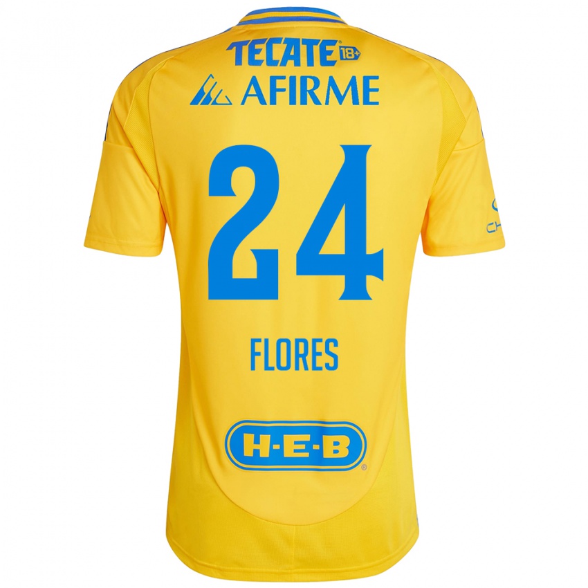 Homem Camisola Marcelo Flores #24 Ouro Amarelo Principal 2024/25 Camisa Brasil