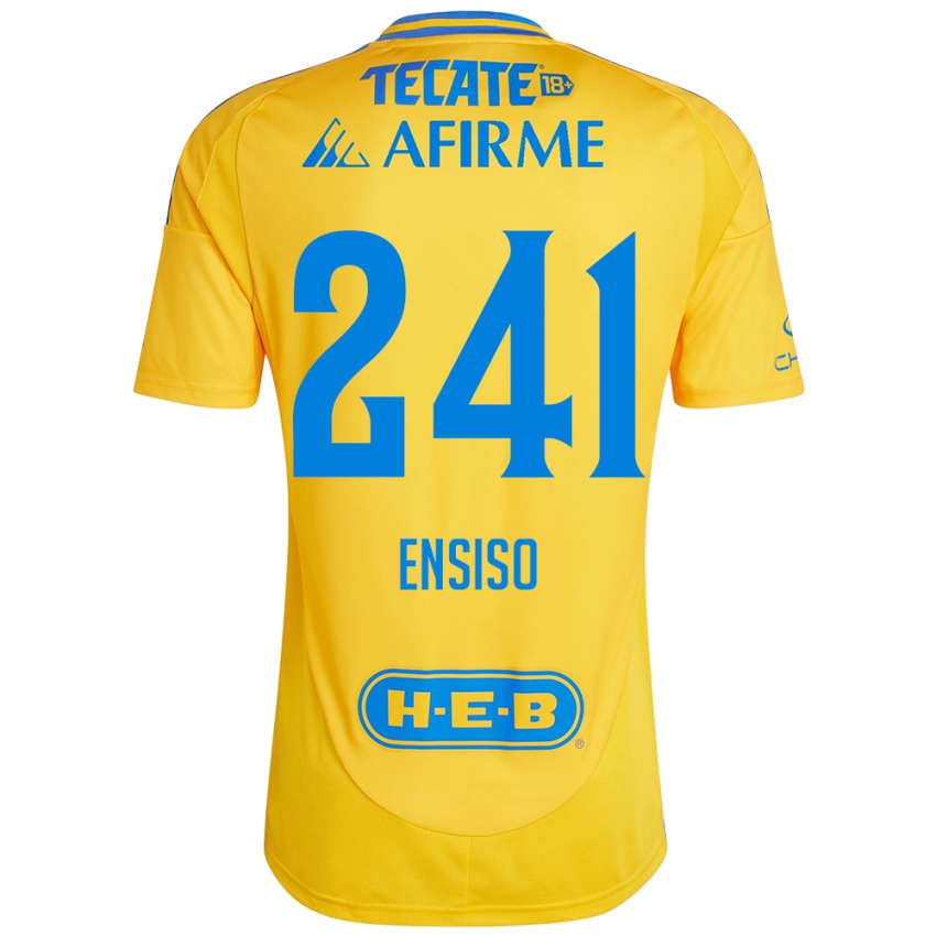 Homem Camisola Eduardo Ensiso #241 Ouro Amarelo Principal 2024/25 Camisa Brasil