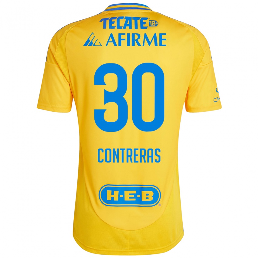 Homem Camisola Lizeth Contreras #30 Ouro Amarelo Principal 2024/25 Camisa Brasil