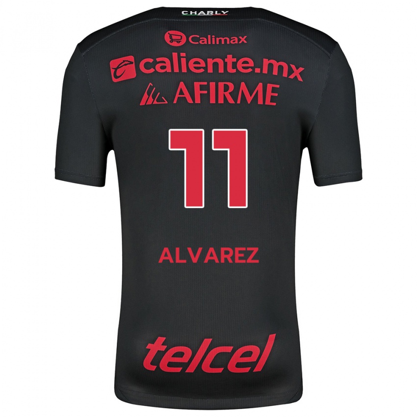 Homem Camisola Efraín Álvarez #11 Preto Vermelho Principal 2024/25 Camisa Brasil