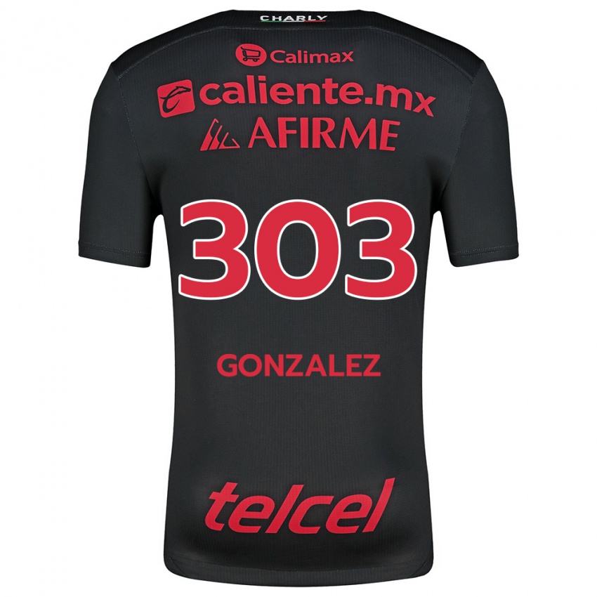 Homem Camisola Osmar González #303 Preto Vermelho Principal 2024/25 Camisa Brasil