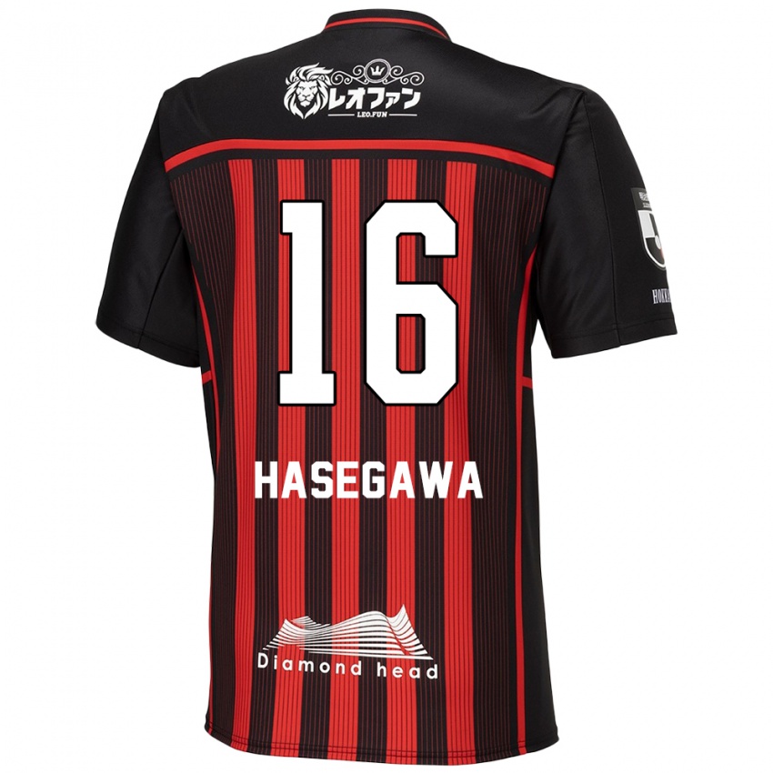 Homem Camisola Tatsuya Hasegawa #16 Vermelho Preto Principal 2024/25 Camisa Brasil