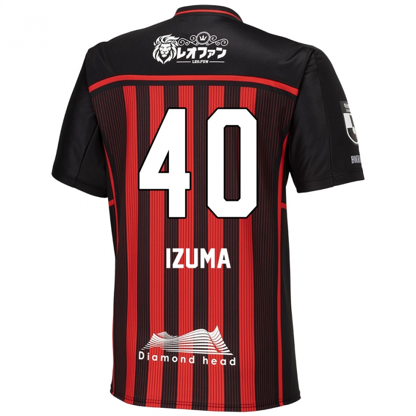 Homem Camisola Shido Izuma #40 Vermelho Preto Principal 2024/25 Camisa Brasil