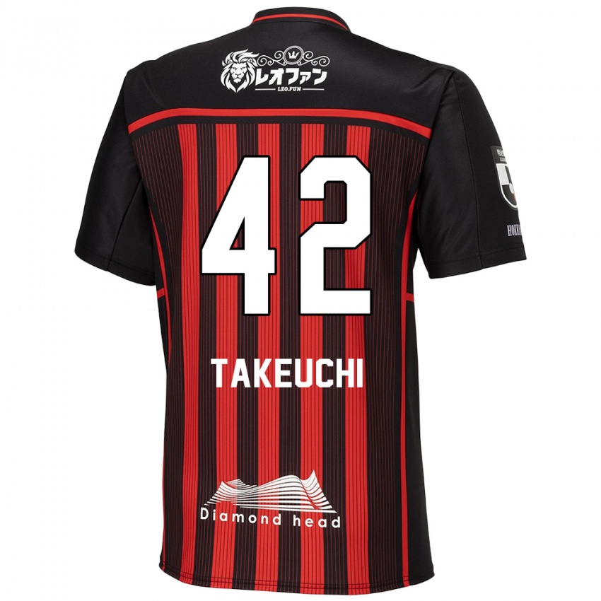 Homem Camisola Ryuma Takeuchi #42 Vermelho Preto Principal 2024/25 Camisa Brasil