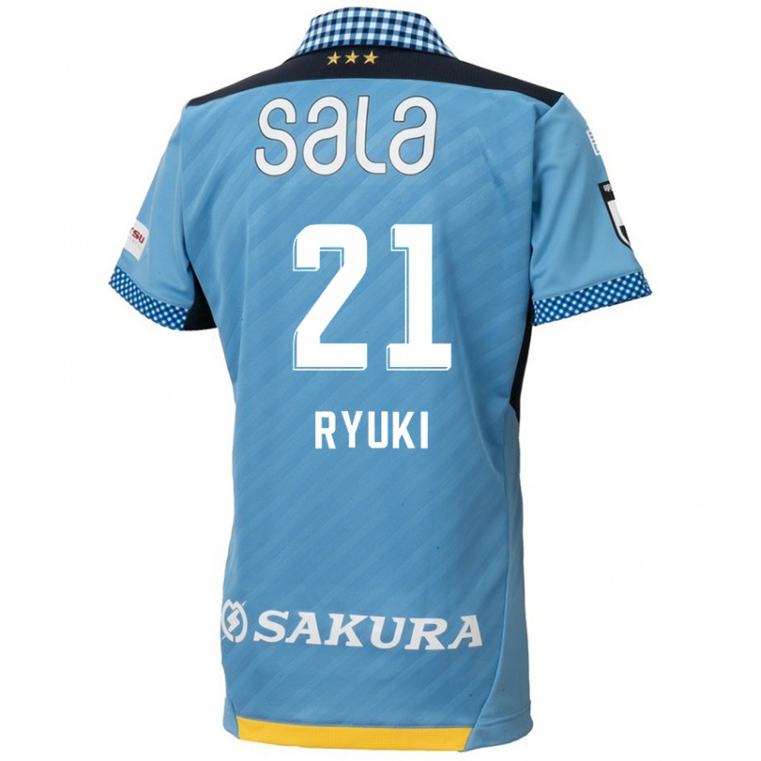 Homem Camisola Ryuki Miura #21 Azul Preto Principal 2024/25 Camisa Brasil