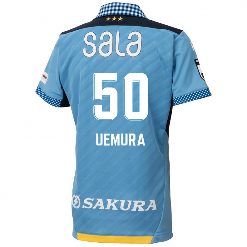 Homem Camisola Hiroto Uemura #50 Azul Preto Principal 2024/25 Camisa Brasil