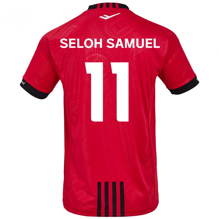 Homem Camisola Gbato Seloh Samuel #11 Vermelho Preto Principal 2024/25 Camisa Brasil