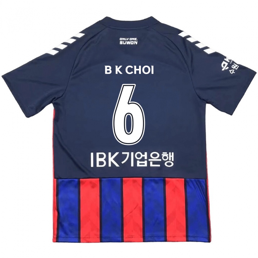 Homem Camisola Kyu-Baek Choi #6 Azul Vermelho Principal 2024/25 Camisa Brasil