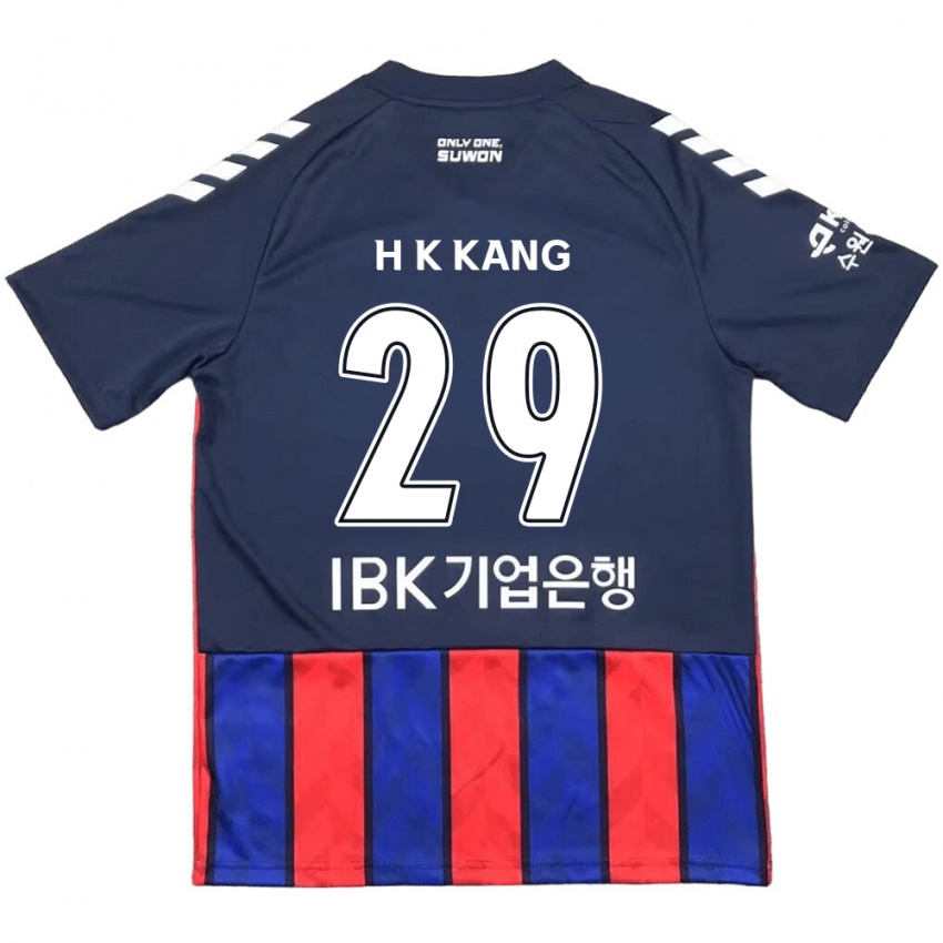 Homem Camisola Kyo-Hun Kang #29 Azul Vermelho Principal 2024/25 Camisa Brasil