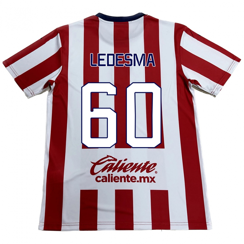 Homem Camisola Luis Ledesma #60 Vermelho Branco Principal 2024/25 Camisa Brasil