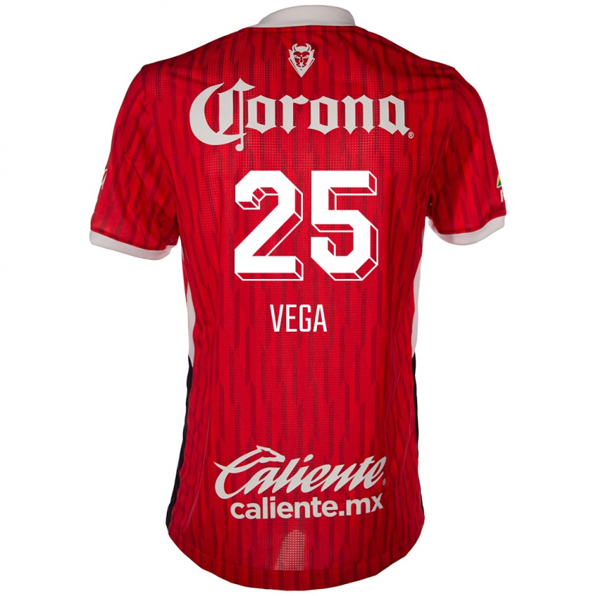 Homem Camisola Alexis Vega #25 Vermelho Branco Principal 2024/25 Camisa Brasil