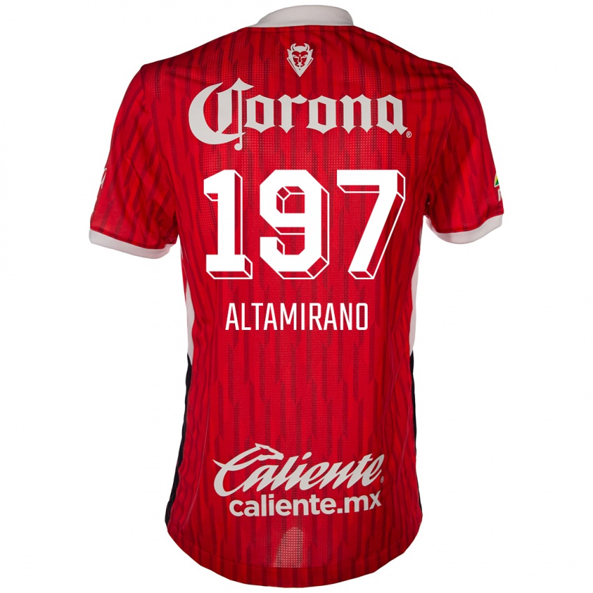 Homem Camisola Óscar Altamirano #197 Vermelho Branco Principal 2024/25 Camisa Brasil