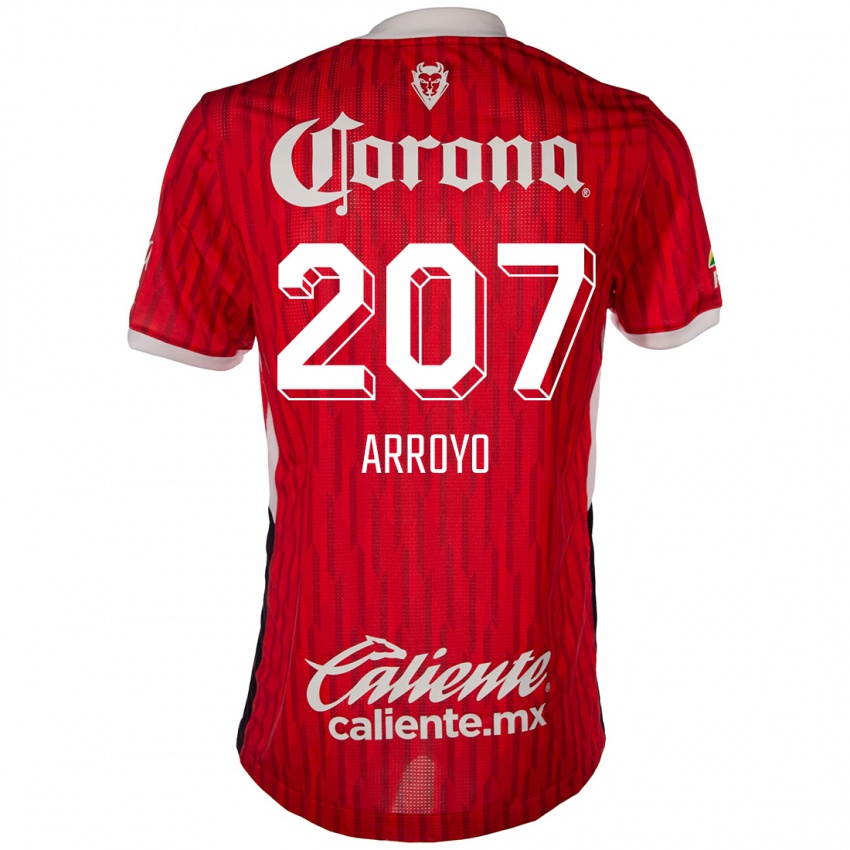 Homem Camisola José Arroyo #207 Vermelho Branco Principal 2024/25 Camisa Brasil