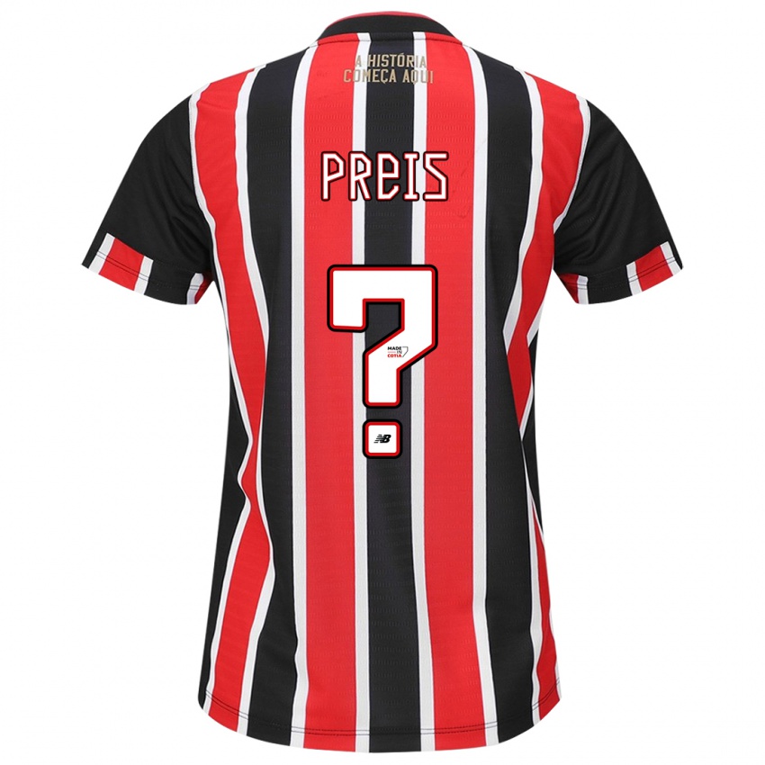 Homem Camisola Felipe Preis #0 Preto Vermelho Branco Alternativa 2024/25 Camisa Brasil