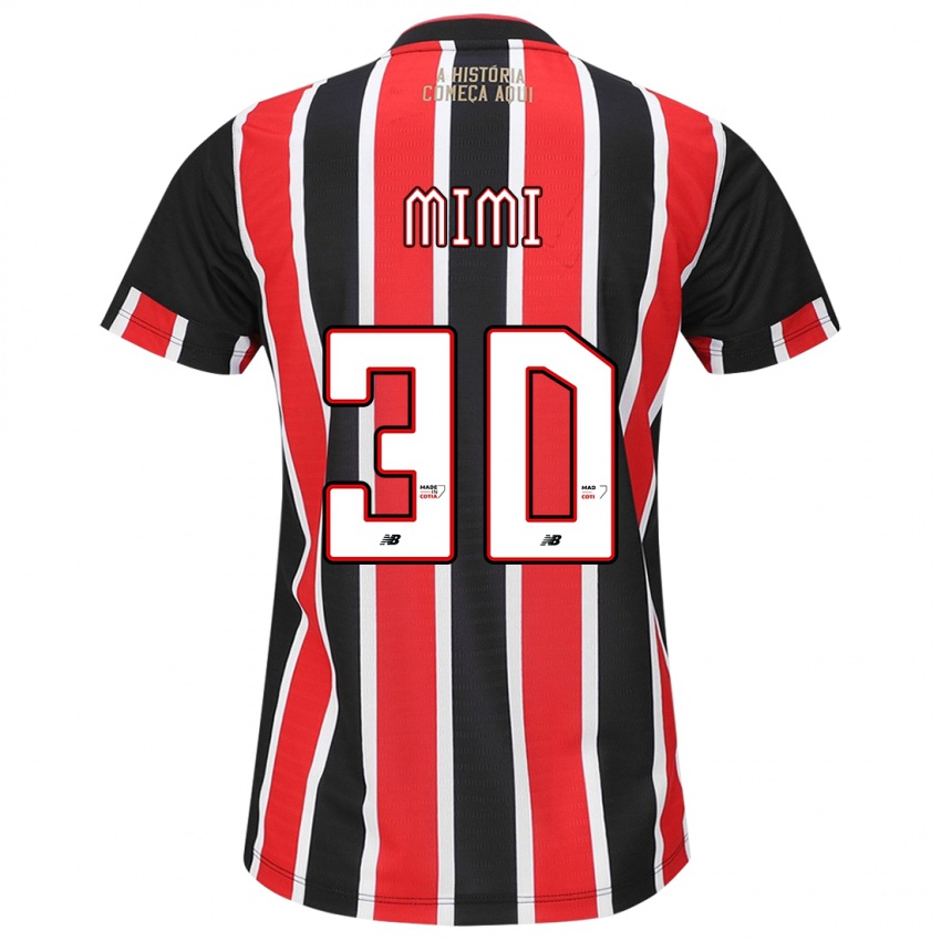 Homem Camisola Mimi #30 Preto Vermelho Branco Alternativa 2024/25 Camisa Brasil