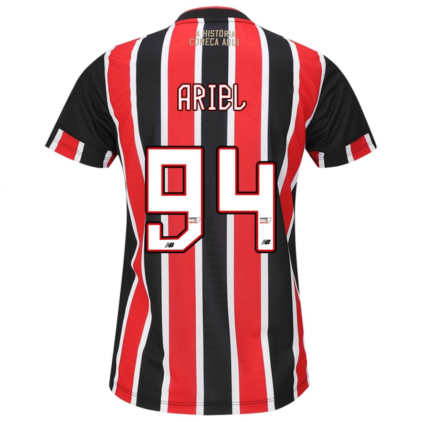 Homem Camisola Ariel #94 Preto Vermelho Branco Alternativa 2024/25 Camisa Brasil