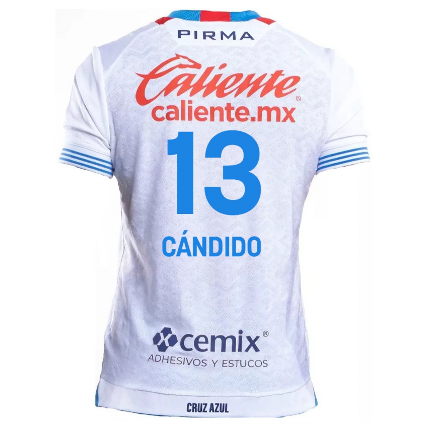 Homem Camisola Camilo Cándido #13 Branco Azul Alternativa 2024/25 Camisa Brasil